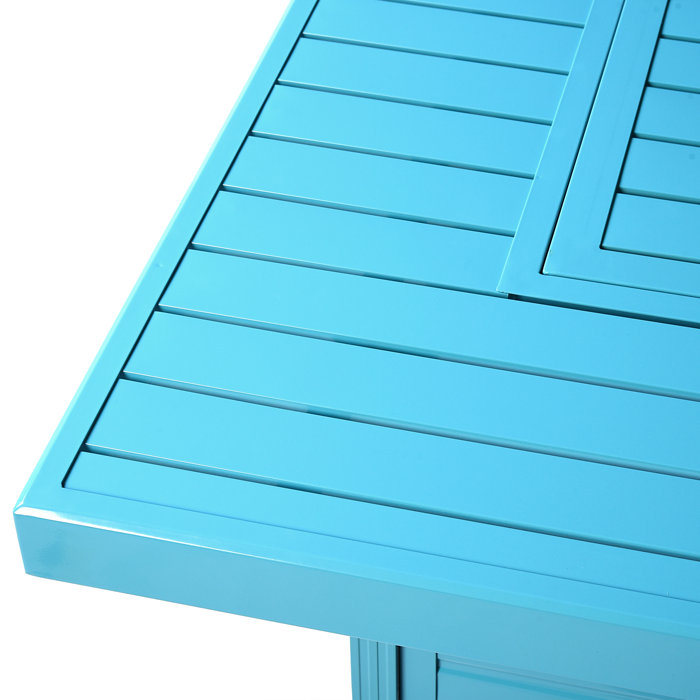 Lark Manor Yahya Rectangular 48 In. X 36 In. Aluminum Propane Fire Pit